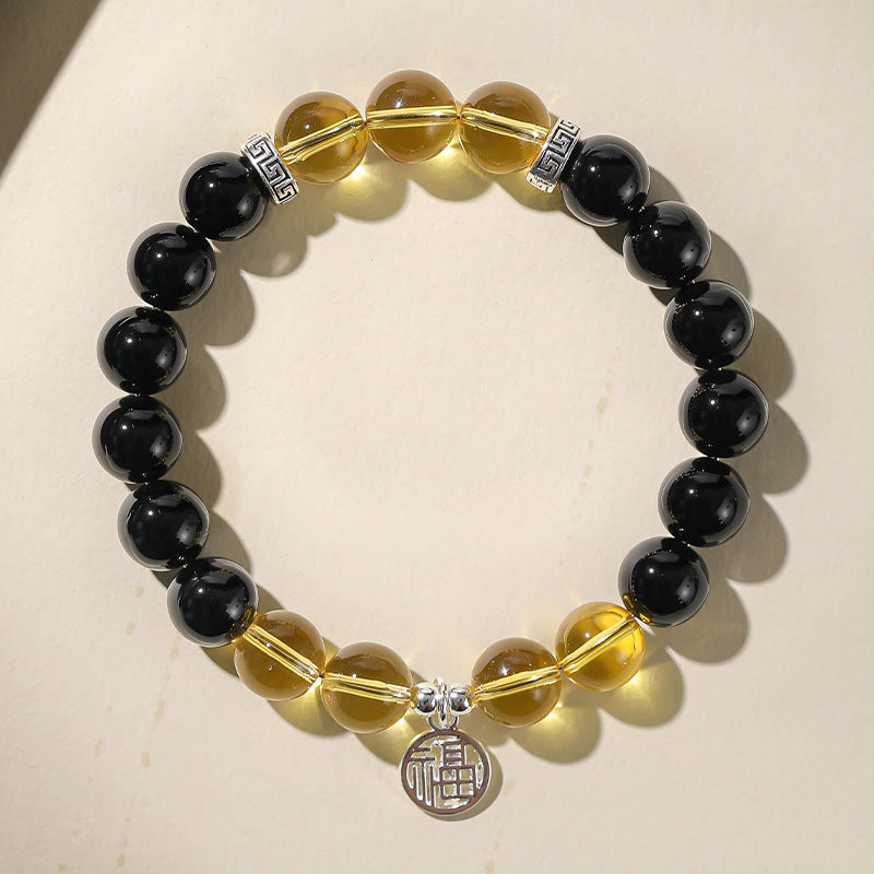 Citrine Fu Character Bracelet