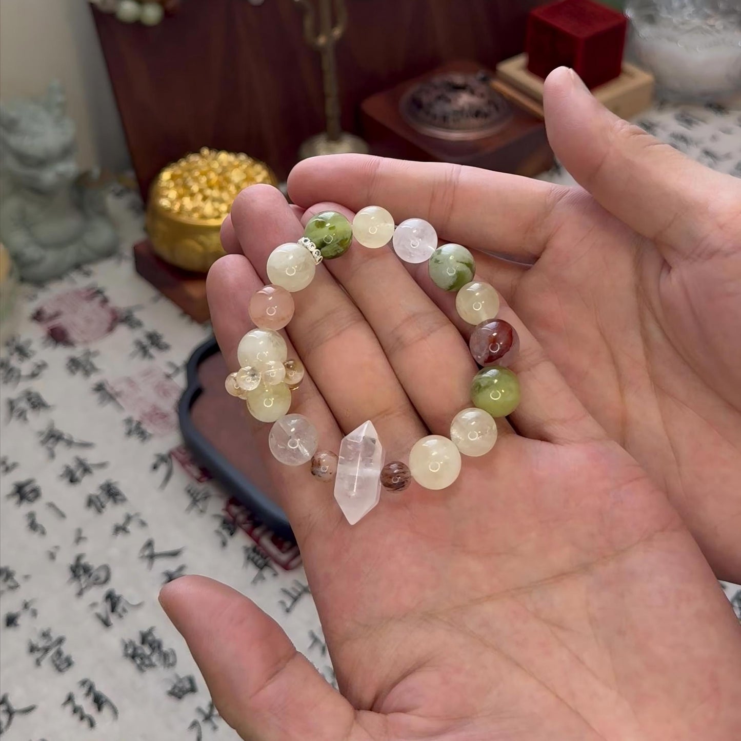 Lucky charm bead bracelet